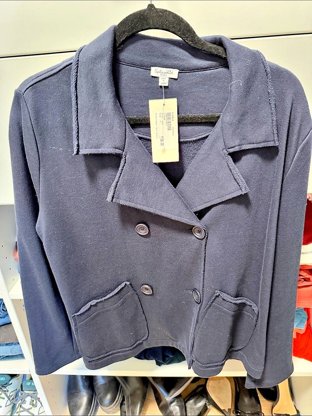 Splendid Diana French Terry Blazer Blue Small